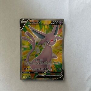 Pokemon Espeon V Card - Purple and Green